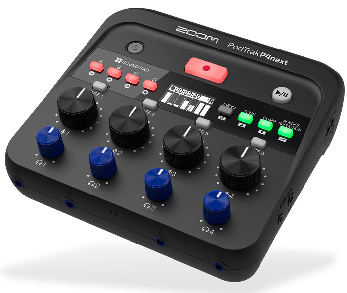 PodTrak P4next Zoom Gravador Podcast Interface Usb-----------