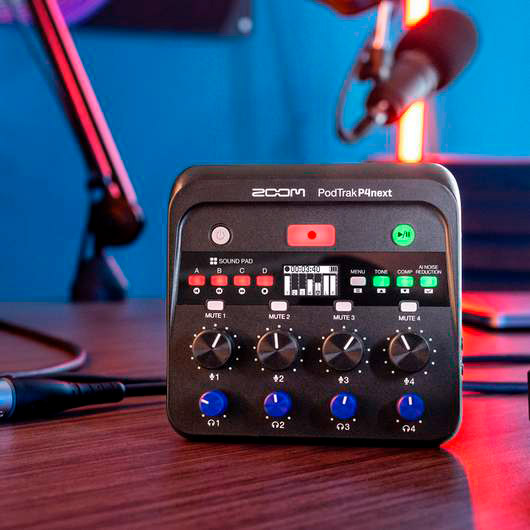 PodTrak P4next Zoom Gravador Podcast Interface Usb----