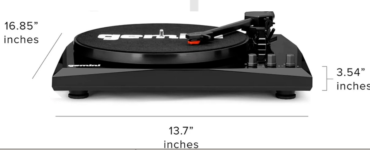 TT-900 Toca-Discos Bluetooth com Caixa Estéreo Gemini-----
