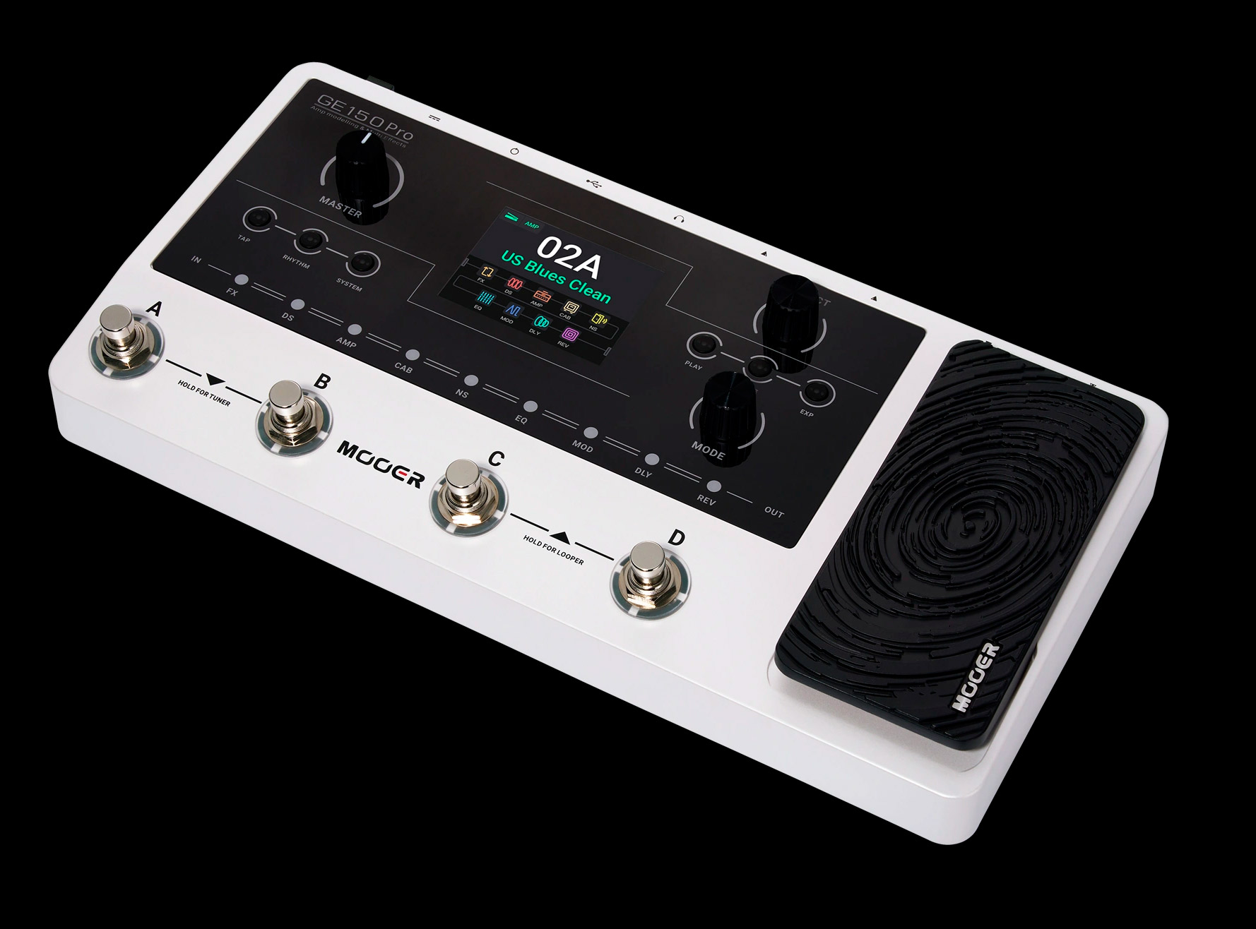 Mooer GE150 Pro Pedaleira Multiefeitos Guitarra - Branca-