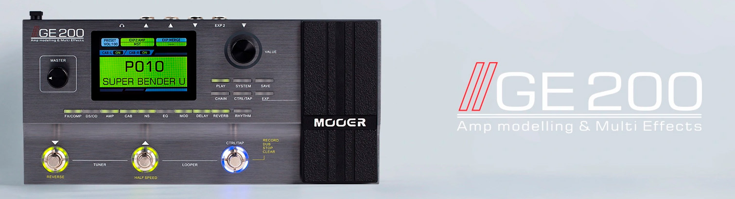 Mooer GE200 Pedaleira Multiefeitos Guitarra-