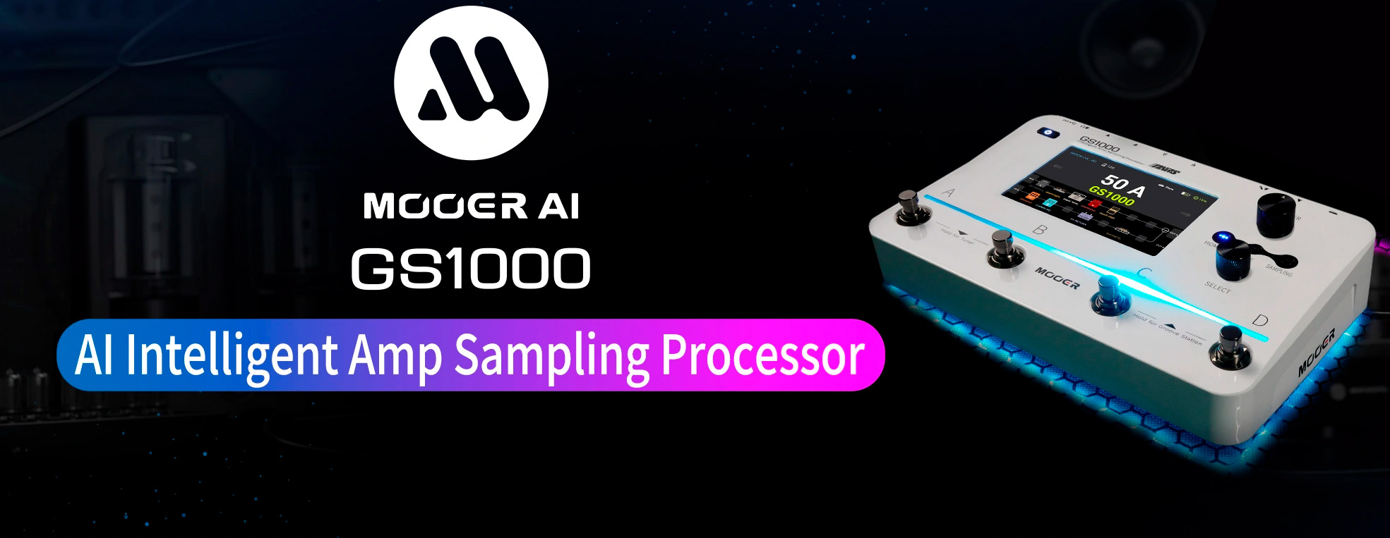 Mooer GS1000 Pedaleira Multiefeitos Guitarra - Branca-