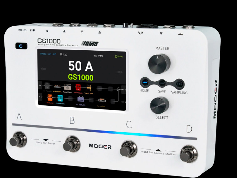 Mooer GS1000 Pedaleira Multiefeitos Guitarra - Branca--
