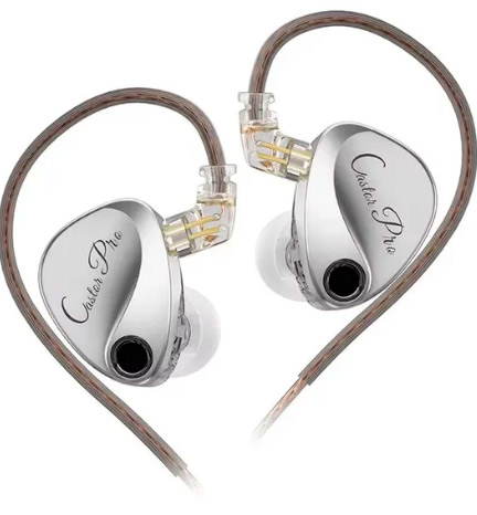 KZ Castor Pro Fone In-Ear sem Microfone - Prata Padrão
