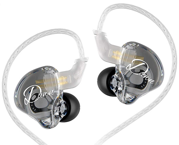 KZ Dawn Fone In-Ear sem Microfone - Silver-Plated Cable