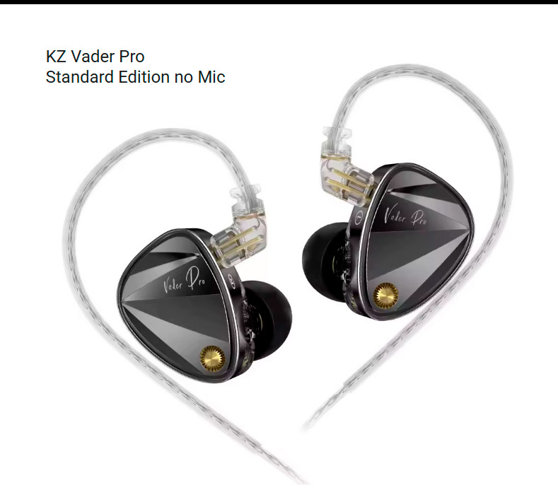 KZ Vader Pro Fone In-Ear sem Microfone - Padrão-