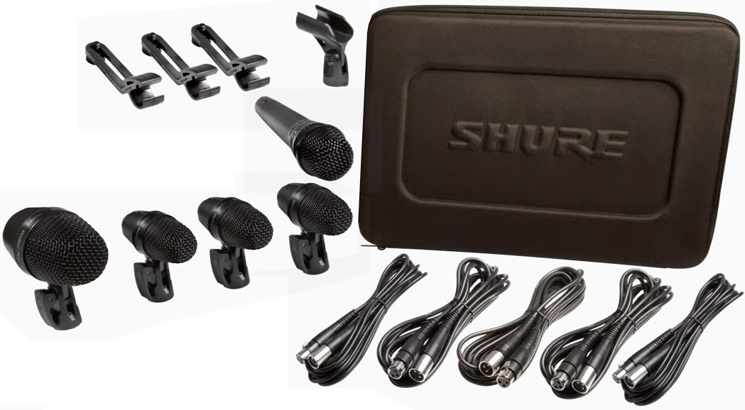 Shure PGA Drum Kit 5 Microfones Bateria--
