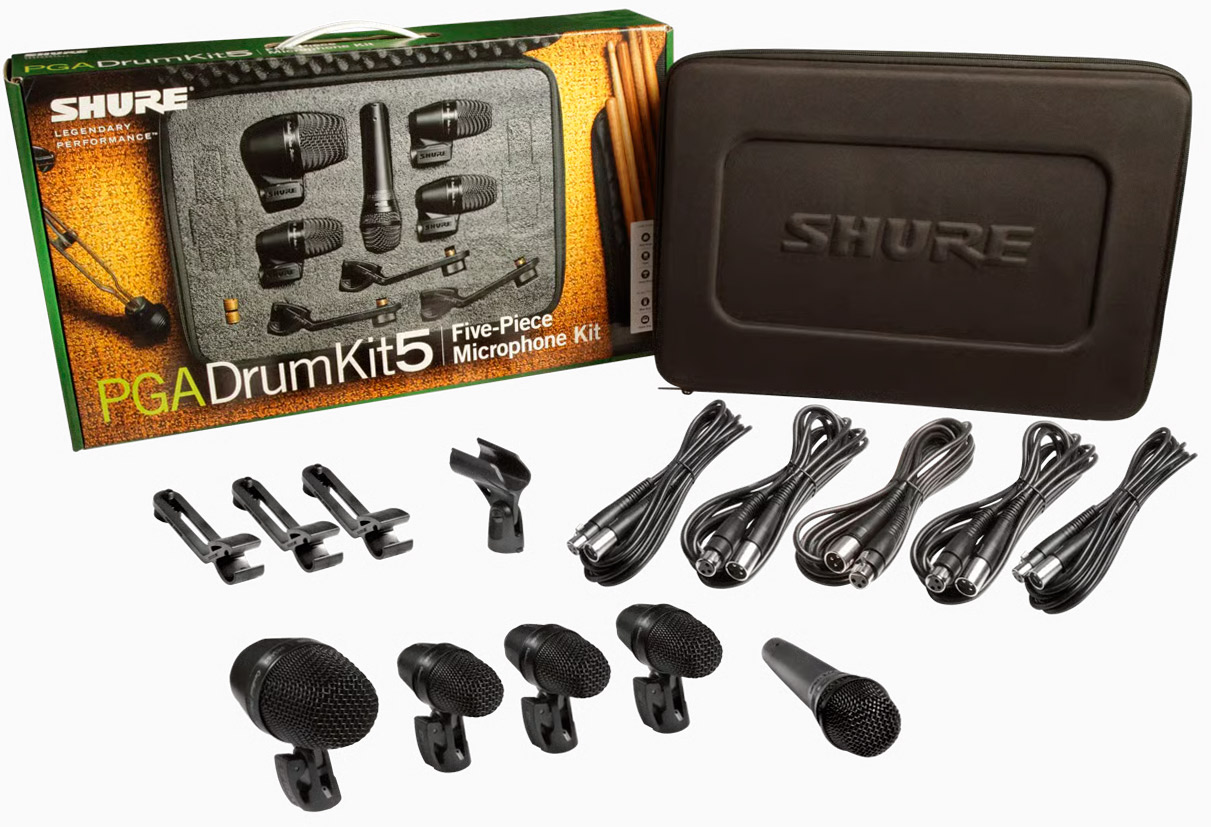 Shure PGA Drum Kit 5 Microfones Bateria