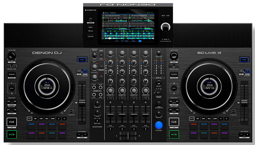 Denon DJ SC Live 4 Controladora DJ - Preta