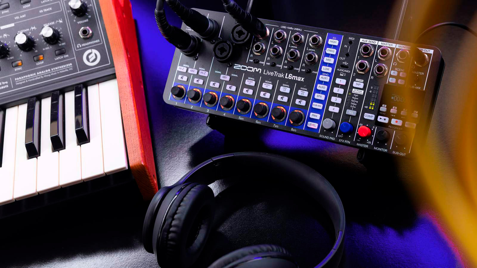 LiveTrak L6max Zoom Mixer e Gravador-