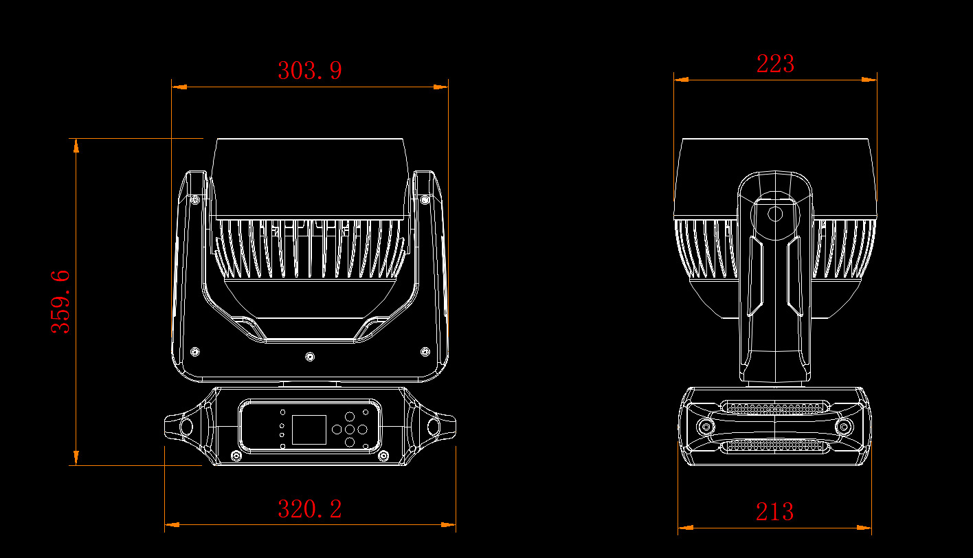 NA-W190 Moving Head 19x15W com Anel Led Martino---