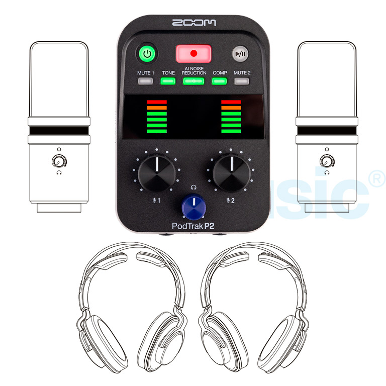 P2 PodTrak Zoom Gravador Portátil----